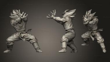 Military figurines dragonball goku kamehameha 3d model