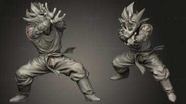 Military figurines dragonball goku kamehameha 3d model