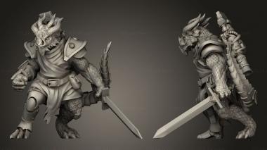 Military figurines Dragonborn Artificer 3d model