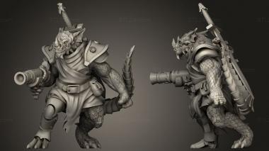 Military figurines Dragonborn Artificer 3d model