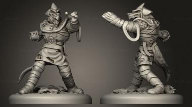 Military figurines Dragonborn Casters Ice Fire Male Magma Shaman 3d model