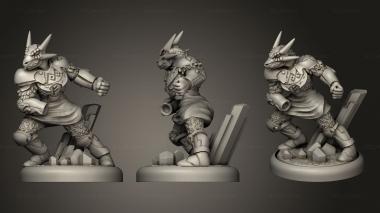 Military figurines Dragonborn Elites Fem Ice DB Champion 3d model