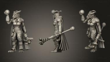 Military figurines Dragonborn Sorceress 3d model
