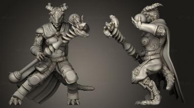 Military figurines Dragonborn Sorcerer dragonborn pose 3d model