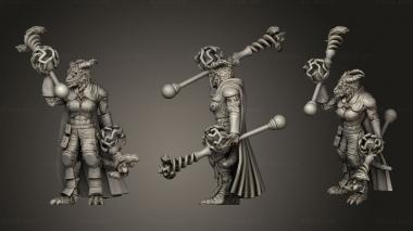 Military figurines Dragonborn Sorceress magic 3d model