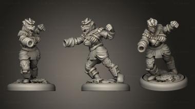 Military figurines Dragonborn Troopers Fem Magma Crown 3d model