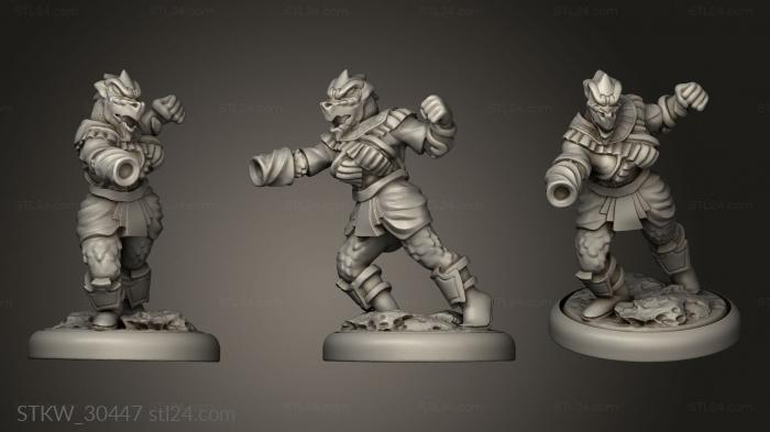 Military figurines (Dragonborn Troopers Fem Magmacrown, STKW_30447) 3D models for cnc