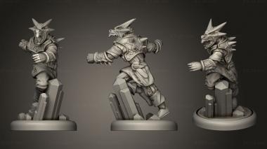 Military figurines Dragonborn Troopers Male Ice 3d model
