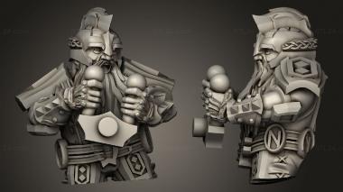 Military figurines Dragon Dwarven Death Guardian Hold 3d model