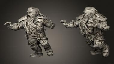 Military figurines Dragon Dwarven Runners Runner 3d model