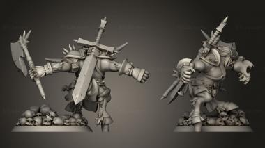 Military figurines Klovak Bloodhide Khartesian Minotaur DFPAG STD base 3d model