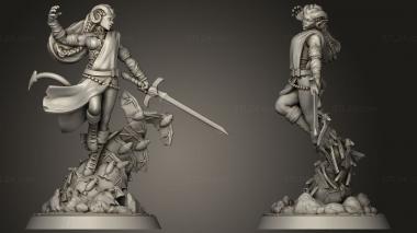 Military figurines Sho La Ka Demonach Sorceress Half demon wings 3d model