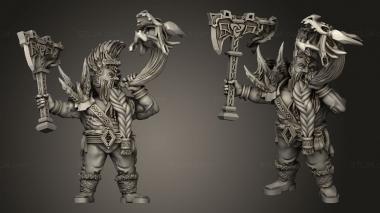 Military figurines Dragon Dwarf Seekers Musician Music 3d model