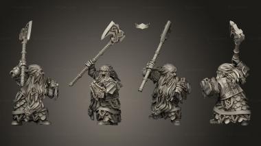Military figurines Gray Beards Dwarven Holds Greybeard 3d model
