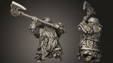 Military figurines Gray Beards Dwarven Holds Greybeard 3d model