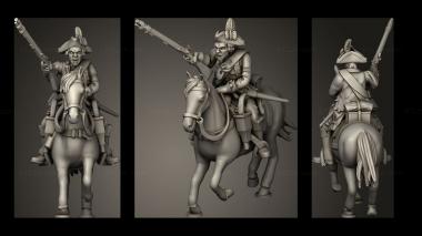 Military figurines Dragoons carabine 3d model