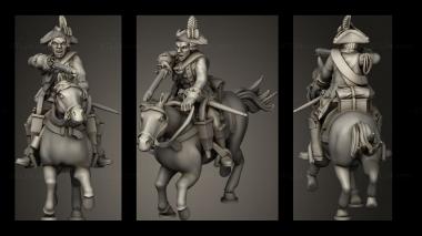 Military figurines Dragoons carabine 3d model