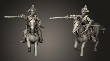 Military figurines Dragoons carabine 3d model