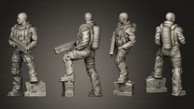 Military figurines Drake Unit Hazmat Cyborg 3d model