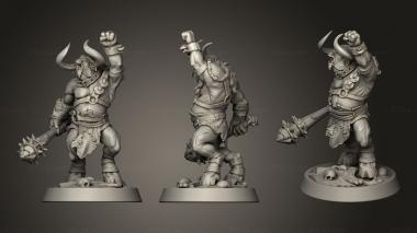 Military figurines Drunken Dwarf Minotaur 3d model