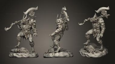 Military figurines Draqul Dragonborn Barbarian 3d model