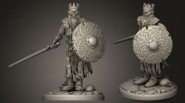 Military figurines draugr king olaf 3d model