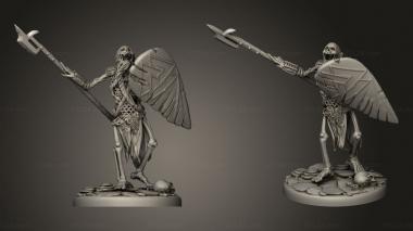 Military figurines draugr undead skeleton infantry 3d model