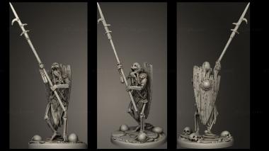 Military figurines draugr undead skeleton infantry 3d model