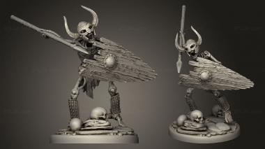 Military figurines draugr undead skeleton infantry 3d model