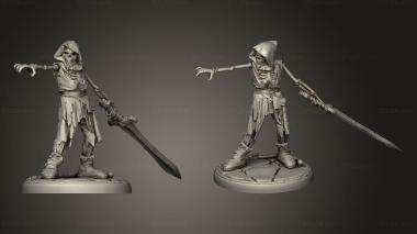 Military figurines draugr warrior undead skeleton modular set 3d model