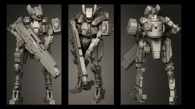 Military figurines ADVANCE BATTLE DROID REDEEMER UNIT 3d model