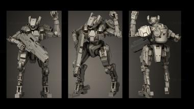 Military figurines ADVANCE BATTLE DROID REDEEMER UNIT 3d model
