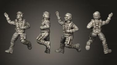 Military figurines DEAD SPACEBORNE INFANTRY 3d model
