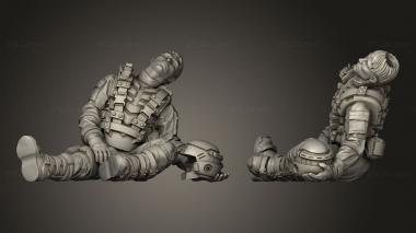 Military figurines DEAD SPACEBORNE INFANTRY 3d model