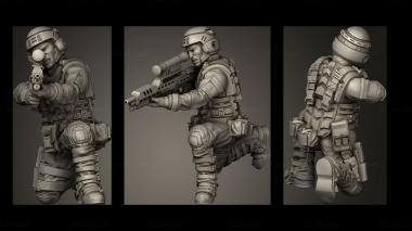 Military figurines SPACE BORNE INFANTRY 3d model