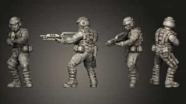 Military figurines SPACE BORNE INFANTRY 3d model