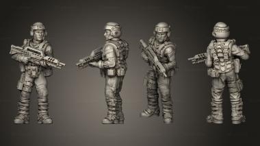 Military figurines SPACE BORNE INFANTRY 3d model