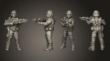 Military figurines SPACE BORNE INFANTRY 3d model