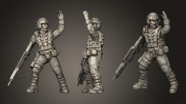 Military figurines SPACE BORNE INFANTRY 3d model