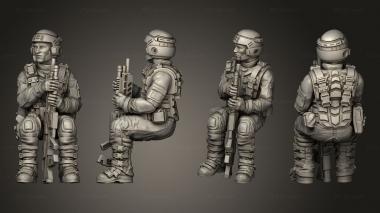 Military figurines SPACE BORNE INFANTRY MANET FAST ATTACK BACK PASSENGER 3d model