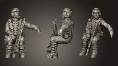 Military figurines SPACE BORNE INFANTRY MANET FAST ATTACK BACK PASSENGER 3d model