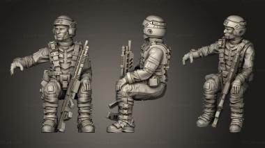 Military figurines SPACE BORNE INFANTRY MANET FAST ATTACK CREW PASSENGER 3d model