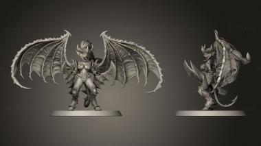 Military figurines Drow Demonic Valkyrie Includes Pinup var 3d model