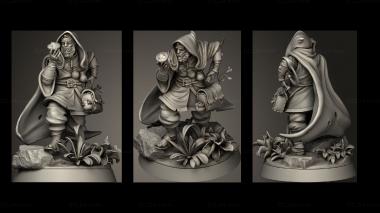 Military figurines Druid Male 3d model