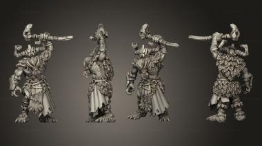Military figurines Dark Forest DF Druid in wood mask 3d model