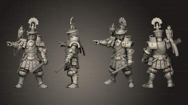 Military figurines Captain 3d model