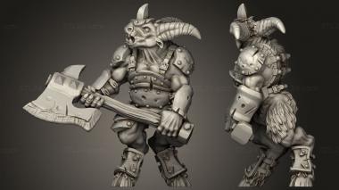 Military figurines Shadow beastmen 3d model