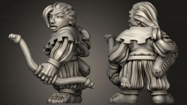 Military figurines Shadow Halfling Female Bows 3d model