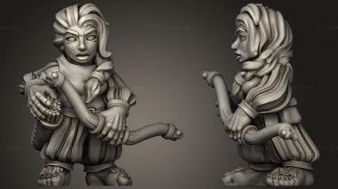Military figurines Shadow Halfling Female Bows 3d model