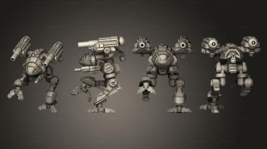 Military figurines ballista k 2 leg up 3d model